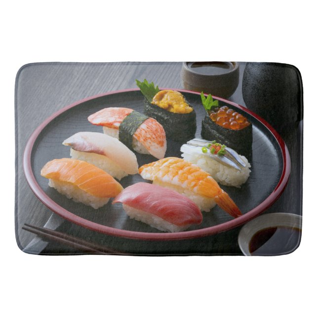 Elegant Round Sushi Bath Mat – SUSHIMI Collection Badrumsmatta (Framsidan)