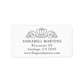 Elegant, royal adressetikett