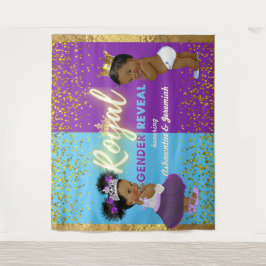 Elegant Royal Afrikansk Köns Upptäckt Lila & Blå