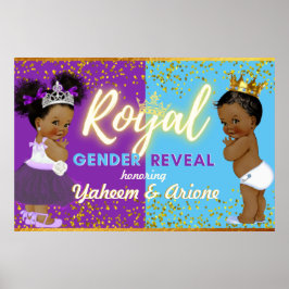 Elegant Royal Afrikas Gender Visa Lila och blått Poster
