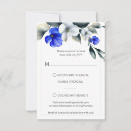Elegant Royal Blå och vit Blommigt OSA