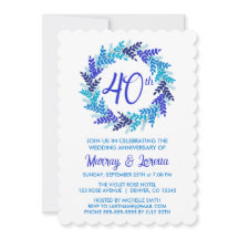 Elegant Royal Blåutandning 40:e Bröllop-årsdagen