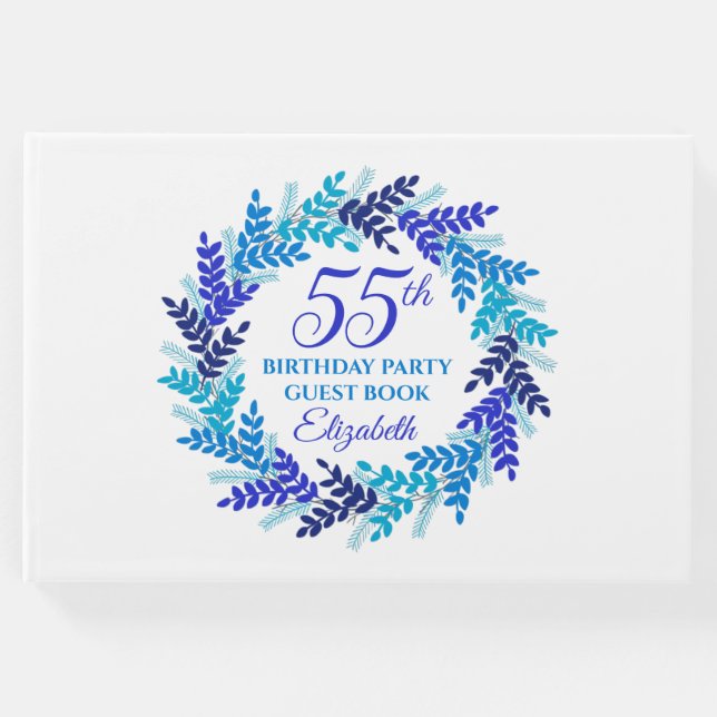 Elegant Royal Blåutandning 55: e Födelsedagsfesten Gästböcker (Framsida)