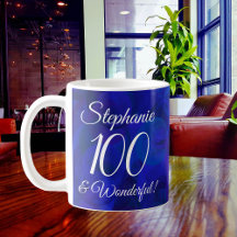 Elegant Royal Blue 100 och underbar födelsedag