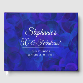 Elegant Royal Blue 50 & Fabulous Födelsedagsfest Gästböcker