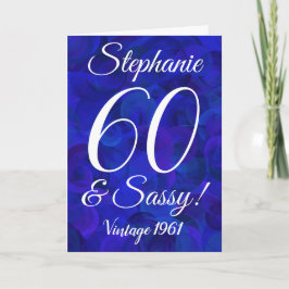 Elegant Royal Blue 60 och Sassy Birthday Kort