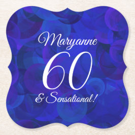 Elegant Royal Blue 60 och Sensational Birthday Underlägg Papper
