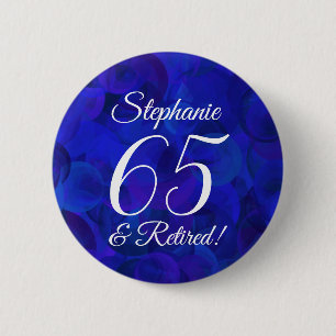 Elegant Royal Blue 65 och pensionerad Pension Part Knapp