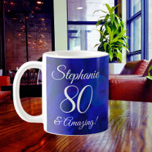 Elegant Royal Blue 80 och Fantastisk Birthday