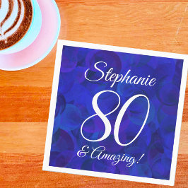 Elegant Royal Blue 80 och Fantastisk Födelsedagsfe Pappersservett