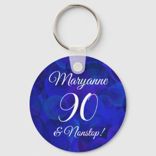 Elegant Royal Blue 90 och Födelsedagsfest utan sto Nyckelring