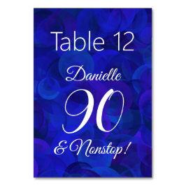 Elegant Royal Blue 90 och Nonstop Födelsedagsfest Bordsnummer