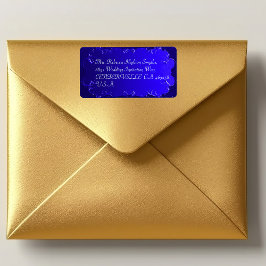 Elegant Royal Blue Bröllop Adressetiketter
