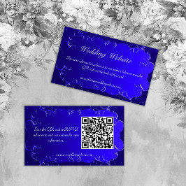 Elegant Royal Blue Bröllop webbplats Tilläggskort