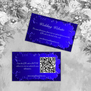Elegant Royal Blue Bröllop webbplats Tilläggskort