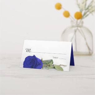 Elegant Royal Blue eller Cobalt Ro Bröllop Skriva- Placeringskort