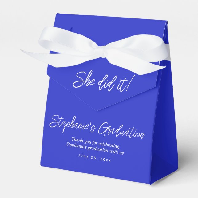 Elegant Royal Blue Hon完成了毕业派对  Presentaskar (Framsidan Sidan)