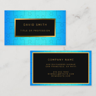 Elegant Royal Blue Metall Visitkort