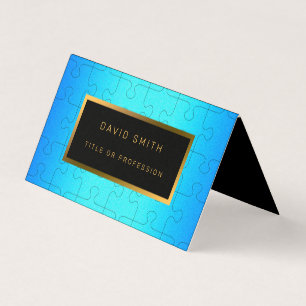 Elegant Royal Blue Metall Visitkort