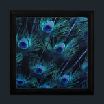 Elegant Royal Blue Peacock Keepsak Giftbox Smyckeskrin<br><div class="desc">Elegant royal Blåfångarlapp. Den här vackra blå lådan med gåvor för påhittade är verkligen häpnadsväckande.</div>