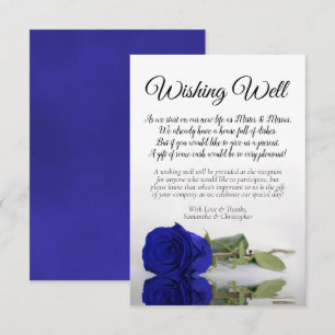 Elegant Royal Blue Ro Bröllop Wishing Wishing WWis Tilläggskort