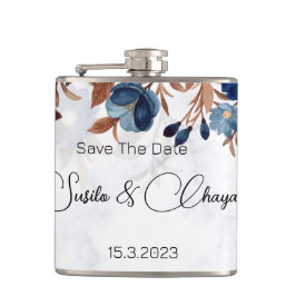 elegant Royal Blue Rustic modern savethedate. Fickplunta