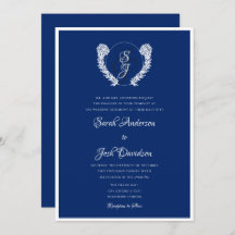 Elegant Royal Blue - White Monogram