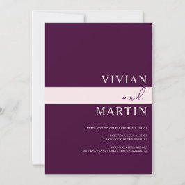 Elegant Royal Crimson Bröllop allt-i-ett QR Inbjudningar