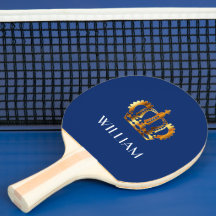 Elegant Royal Guld Krona Namn Blue