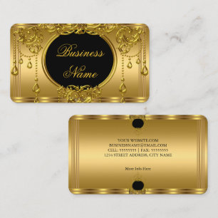 Elegant Royal Guld och Svart Visitkort