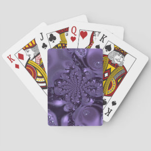 Elegant Royal Lila Flytande Gnistra Casinokort
