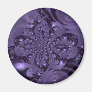 Elegant Royal Lila Flytande Gnistra Magnet