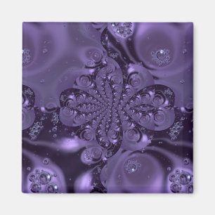 Elegant Royal Lila Flytande Gnistra Magnet