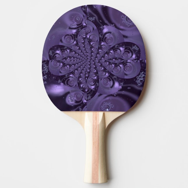 Elegant Royal Lila Flytande Gnistra Pingisracket (Framsidan)