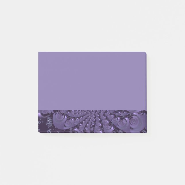 Elegant Royal Lila Flytande Gnistra Post-it Block (Framsida)