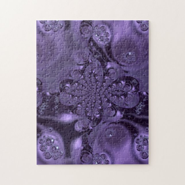 Elegant Royal Lila Flytande Gnistra Pussel (Vertikal)