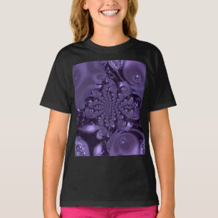 Elegant Royal Lila Flytande Gnistra T Shirt
