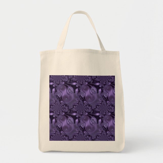 Elegant Royal Lila Flytande Gnistra Tygkasse (Framsidan)