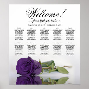 Elegant Royal Lila Ro 10 Bord-passagerardiagram Poster