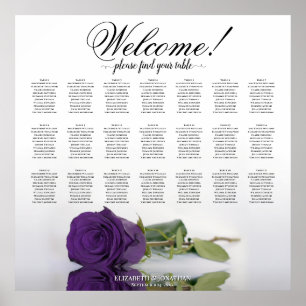 Elegant Royal lila Ro 21 (sittplatsplan för Bord) Poster
