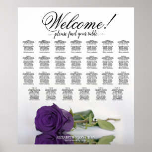 Elegant Royal Lila Ro 27, sittplatsplan för Bord Poster
