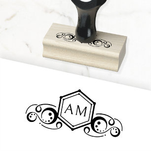 Elegant, royal, monogram stämpel