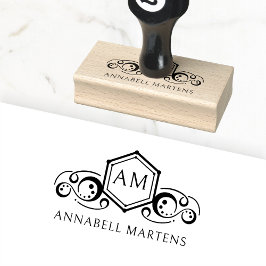Elegant, royal, monogram stämpel
