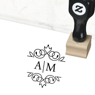 Elegant, royal, monogram stämpel