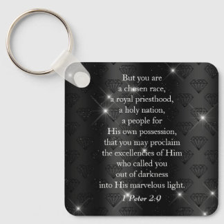 Elegant Royal Priesthood Bible Verse Nyckelring
