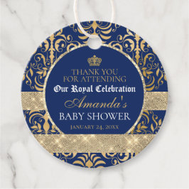 Elegant Royal Prince Baby Shower Gåvor Etiketter