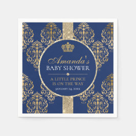 Elegant Royal Prince Baby Shower Pappersservett