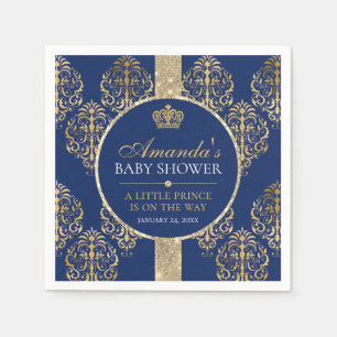 Elegant Royal Prince Baby Shower Pappersservett