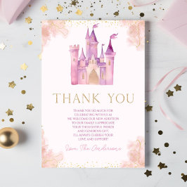 Elegant Royal Princess Slott Baby Shower Tack Kort