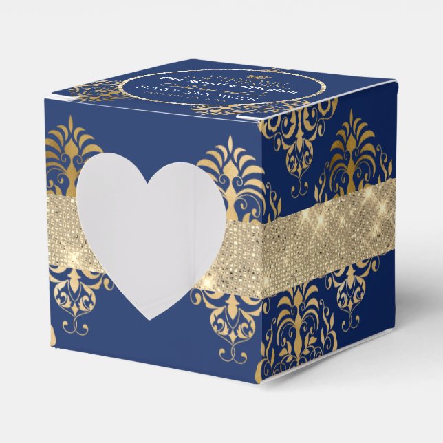 Elegant Royal Prins Bebis Duscha Hjärt Display Presentaskar (Framsidan Sidan)